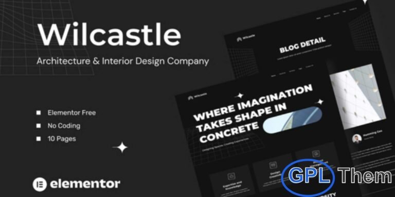 Wilcastle – Architecture & Interior Design Elementor Template Kit Wilcastle is a premium Architecture & Interior Design Elementor Template Kit crafted to help design studios, architects, and creative agencies build stunning, modern websites with ease. Designed for speed and flexibility, this kit allows you to create visually impressive pages using the Elementor Page Builder—without writing a single line of code.