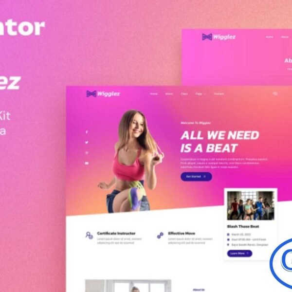 Wigglez – Aerobic & Zumba Studio Elementor Template Kit Wigglez is a vibrant and modern Elementor Template Kit designed for Aerobic Studios, Zumba Centers, Fitness Instructors, and all types of sport and wellness websites. Featuring clean layouts and dynamic visuals, this kit helps you build an energetic online presence that highlights your classes, trainers, schedules, and fitness programs.