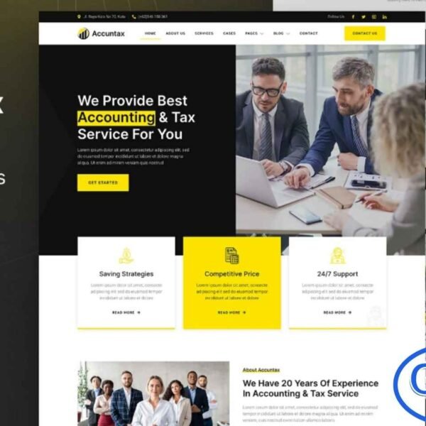 Accuntax – Accounting & Tax Consultancy Services Elementor Template Kit Accuntax is a professional and modern Elementor Template Kit designed for accounting firms, tax consultancy services, financial advisors, and other finance-related businesses. With fully responsive and clean layouts, this kit allows you to create a polished website that showcases your services, expertise, and client solutions effectively.