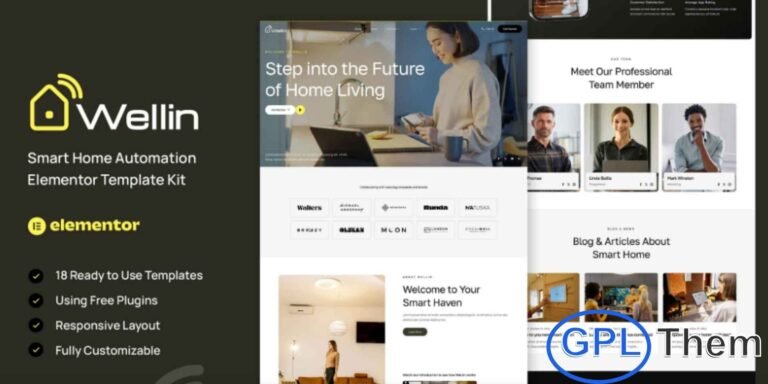 Wellin – Smart Home Automation Elementor Template Kit Wellin is a modern and versatile Elementor Template Kit designed for smart home automation services, home security solutions, IoT device companies, and tech-focused ventures. Perfect for creating a professional online presence, Wellin features clean and modern layouts that are fully responsive across all devices.