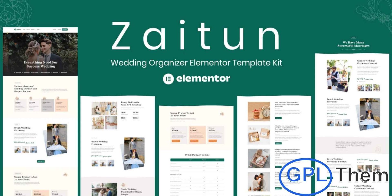 Zaitun – Wedding Organizer Elementor Template Kit Zaitun – Wedding Organizer Elementor Template Kit Zaitun is a beautifully crafted Elementor Template Kit designed for wedding planners, event organizers, and bridal service businesses. This kit provides elegant, romantic, and visually stunning layouts that help you showcase your services, portfolio, packages, and client stories in the most professional way.