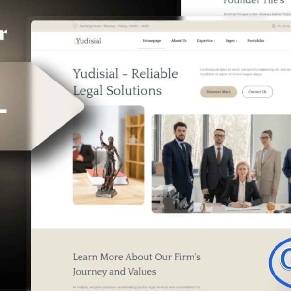 Yudisial – Law Firm Elementor Template Kit Yudisial is a professionally crafted Elementor Template Kit designed specifically for law firms, legal advisors, attorneys, advocates, and corporate legal services. With a complete selection of pre-built templates, it is perfect for showcasing practice areas, legal services, attorney profiles, case studies, and client testimonials.