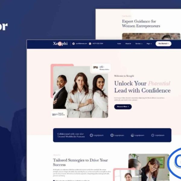 Xeraphi – Feminine Business Coaching Elementor Template Kit Xeraphi is a beautifully crafted Elementor Template Kit designed for feminine business coaching, life coaching, wellness coaching, and consulting websites. Its elegant and modern layout offers a professional way to showcase coaching programs, services, workshops, and personal branding. Fully responsive and easy to customize, Xeraphi ensures your website looks flawless on all devices.