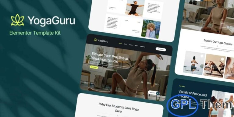 YogaGuru – Yoga Teacher & Studio Elementor Template Kit YogaGuru is a serene and elegant Elementor Template Kit created specifically for yoga teachers, meditation instructors, wellness studios, and holistic health centers. Designed to elevate your online presence, this template offers calming layouts that beautifully highlight your classes, workshops, events, and wellness services.