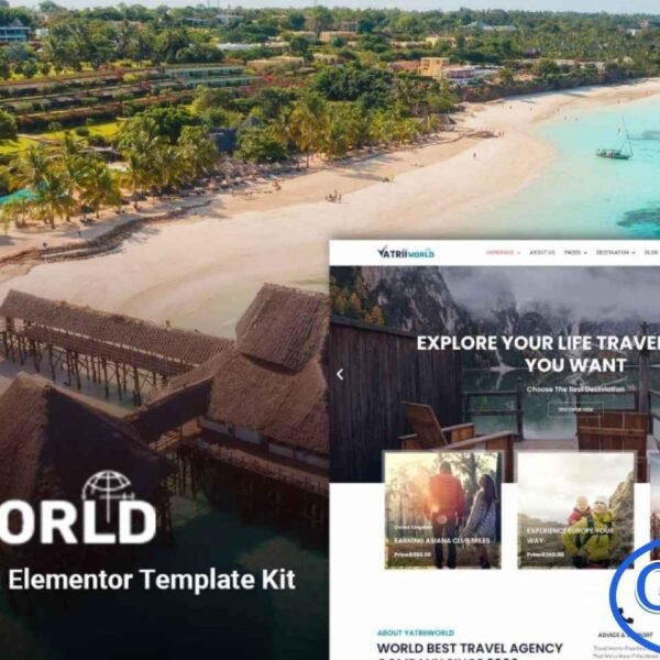 Yatriiworld – Travel & Tours Booking Elementor Template Kit Yatriiworld is a modern and user-friendly Elementor Template Kit designed for travel agencies, tour operators, holiday planners, and vacation booking services. With its clean and attractive layouts, this kit helps you showcase travel packages, destinations, itineraries, and booking options in a clear and engaging way.