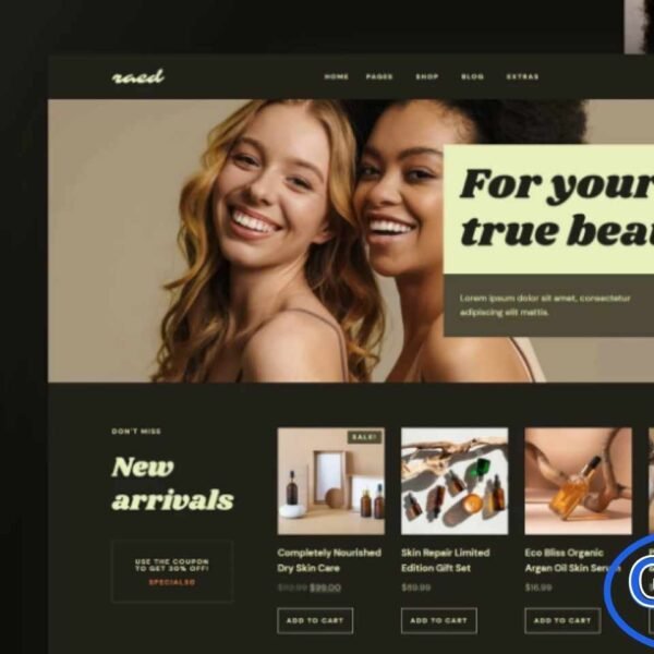 Raed – Organic Cosmetics & Natural Beauty Shop Elementor Template Kit Raed is a modern and versatile Elementor Template Kit designed for organic cosmetics, natural beauty products, and eCommerce shops. Perfect for online retailers and wellness-focused businesses, Raed helps you showcase products, promotions, and collections in a clean, stylish, and professional layout.