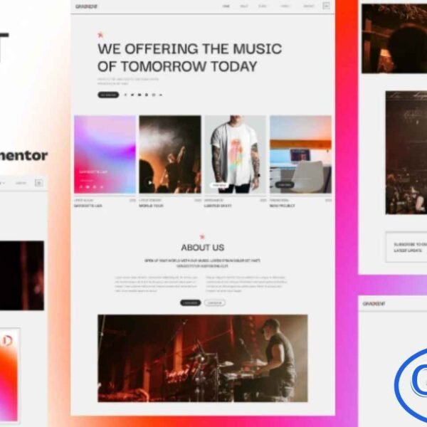 Graddient – Music Band & Musician Elementor Template Kit Graddient is a powerful and visually striking Elementor Template Kit designed for musicians, bands, DJs, rappers, singers, and all types of music artists. Its modern, clean, and dynamic layout helps you create a captivating online presence without needing any coding skills. With fully responsive pages and pixel-perfect design, Graddient ensures your music brand looks great on every device.