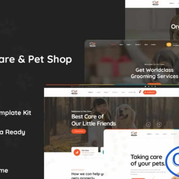 Wanzor – Pet Care & Pet Shop Elementor Pro Template Kit Wanzor is a beautifully crafted Elementor Pro Template Kit designed for pet care businesses, pet shops, grooming centers, and pet boarding services. With its clean, lively, and visually engaging design, Wanzor helps you build a professional website that showcases your services with warmth and personality.