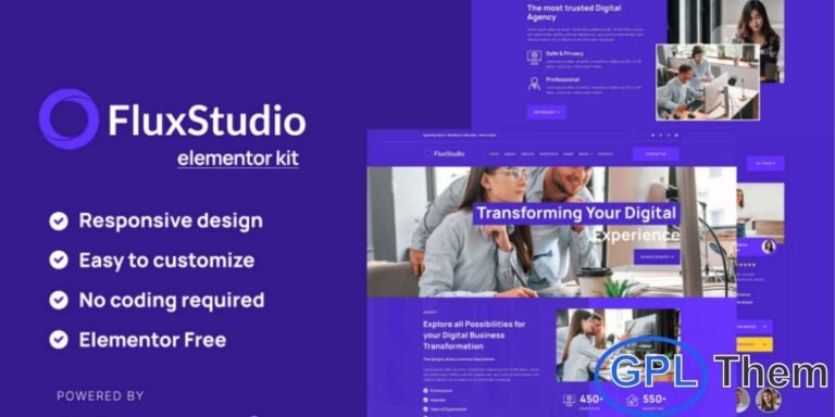 Flux – Digital Agency Elementor Template Kit Flux is a sleek and professional Digital Agency Elementor Template Kit built to help creative teams and agencies establish a strong online presence. Featuring a clean, modern, and minimalist layout, this kit delivers a polished look ideal for showcasing branding services, web design, social media management, digital marketing, and other creative solutions.