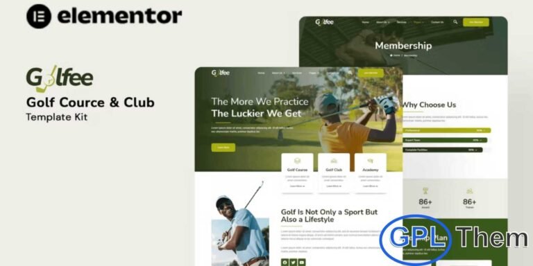 Golfee – Golf Course & Club Elementor Template Kit Golfee is a premium Elementor Template Kit crafted to help you build a stunning and professional website for golf courses, golf clubs, sports centers, and recreational facilities. Designed for seamless integration with the Elementor Page Builder, it allows you to create beautiful pages effortlessly without writing a single line of code.