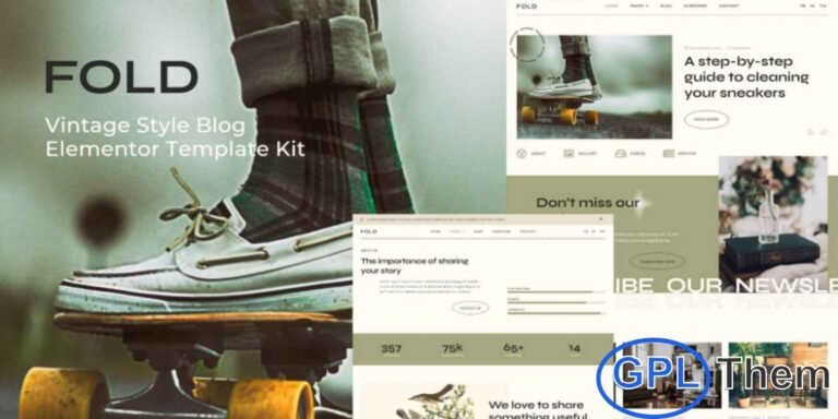 Fold – Vintage Style Blog Elementor Template Kit Fold is a beautifully crafted Vintage Style Blog Elementor Template Kit designed for bloggers, writers, creators, and storytellers who love a classic, nostalgic aesthetic. With its charming retro-inspired layouts and elegant typography, Fold helps you build a visually engaging blog that feels warm, timeless, and inviting.