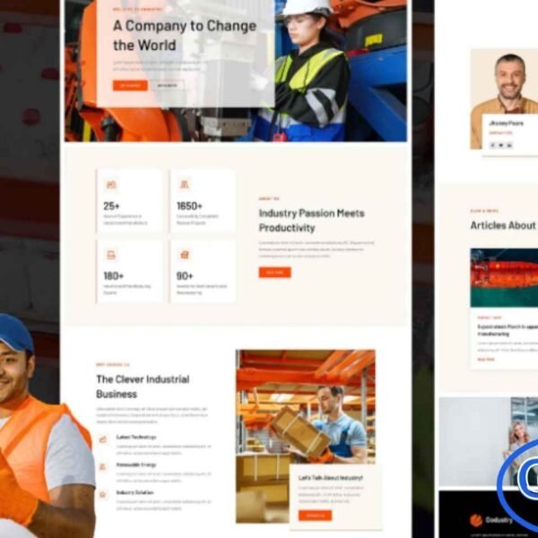 Godustry – Industry & Manufacturing Elementor Template Kit Godustry is a modern and fully responsive Elementor Template Kit designed specifically for Industry and Manufacturing websites. Perfect for construction companies, manufacturing businesses, engineering firms, oil companies, and other industrial enterprises, Godustry offers a clean, professional, and contemporary design that highlights your services and projects effectively.