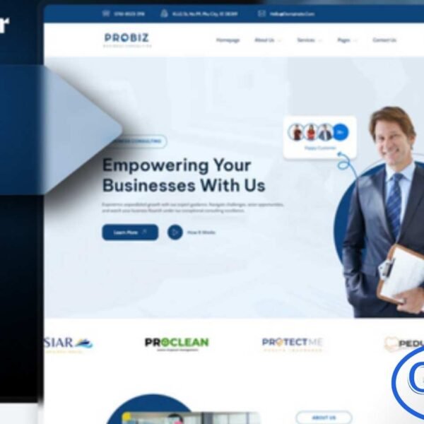 Probiz – Business Consulting Elementor Template Kit Probiz is a modern and professional Elementor Template Kit designed specifically for business consulting websites. Perfect for consultants, advisors, agencies, finance firms, startups, and corporate services, this kit provides a complete set of templates to help grow your business online.