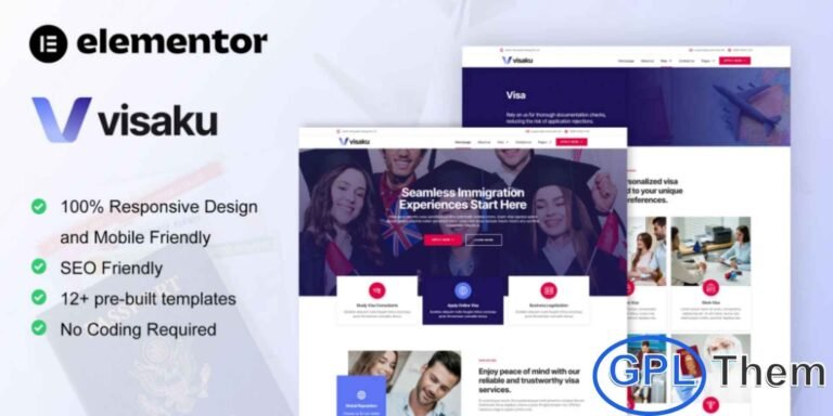 Visaku – Immigration & Visa Consulting Elementor Pro Template Kit Visaku is a clean, modern, and fully professional Elementor Pro Template Kit designed specifically for Immigration and Visa Consulting websites. With its polished layouts and intuitive editing experience, you can effortlessly create a high-quality site for services such as immigration assistance, visa consulting, visa applications, immigration bureau support, and more.