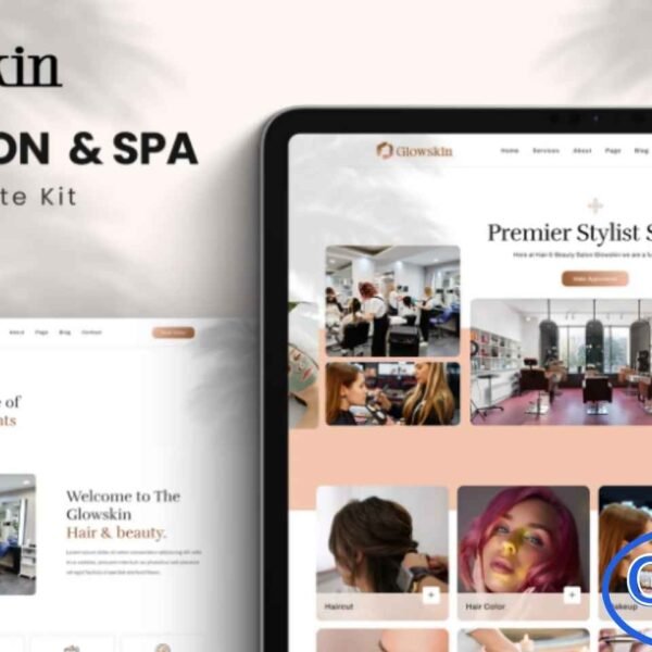 Glowskin – Beauty Salon & Spa Elementor Template Kit Glowskin is a stylish and professional Elementor Template Kit designed for beauty salons, spas, and wellness centers. With a clean and modern design, it allows you to create a fully functional WordPress website effortlessly using Elementor, without any coding.