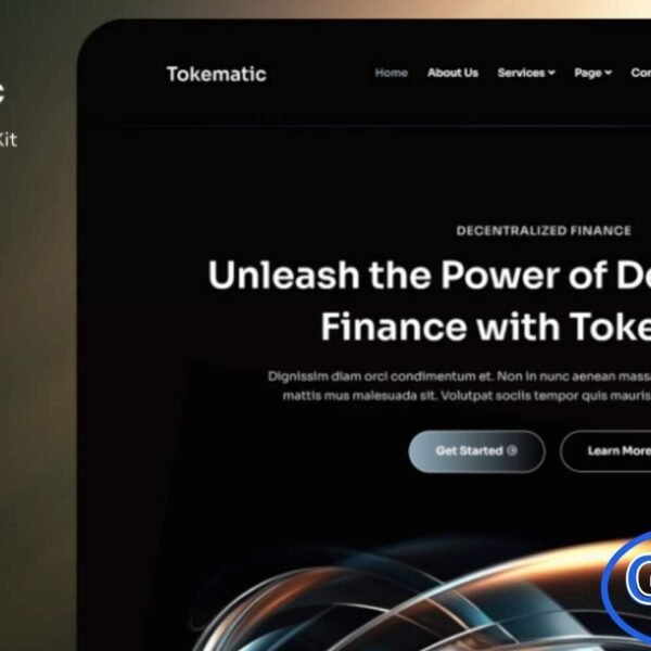 Tokematic – Crypto DeFi Launch Elementor Template Kit The Tokematic – Crypto DeFi Launch Elementor Template Kit is a cutting-edge solution designed for cryptocurrency businesses, blockchain startups, and DeFi projects. Built using the Elementor page builder for WordPress, this kit makes it effortless to create a powerful and professional online presence without any coding.