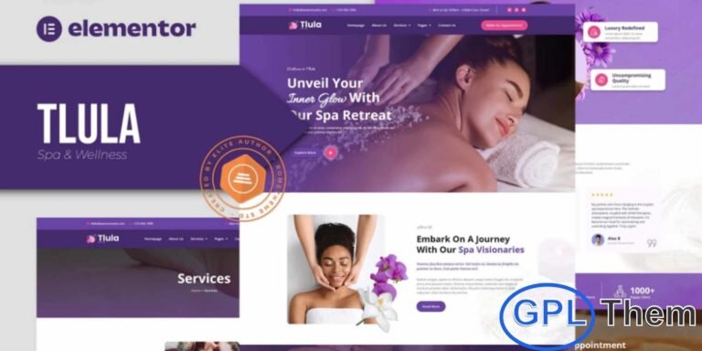 Tlula – Spa & Wellness Elementor Pro Template Kit The Tlula – Spa & Wellness Elementor Pro Template Kit is a beautifully designed solution created specifically for spa centers, beauty salons, wellness studios, massage therapists, and holistic health businesses. This elegant template kit features a collection of modern, soothing, and fully responsive layouts that help you showcase your services, treatments, pricing, and customer experiences with ease.