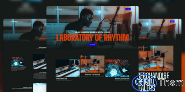 The Produzer – Music & Band Elementor Template Kit The Produzer is a modern and stylish Elementor Template Kit crafted specifically for musicians, bands, music producers, and performers. Featuring a sleek dark-mode design, this kit helps you build a striking online presence using the Elementor Page Builder—without the need for coding.
