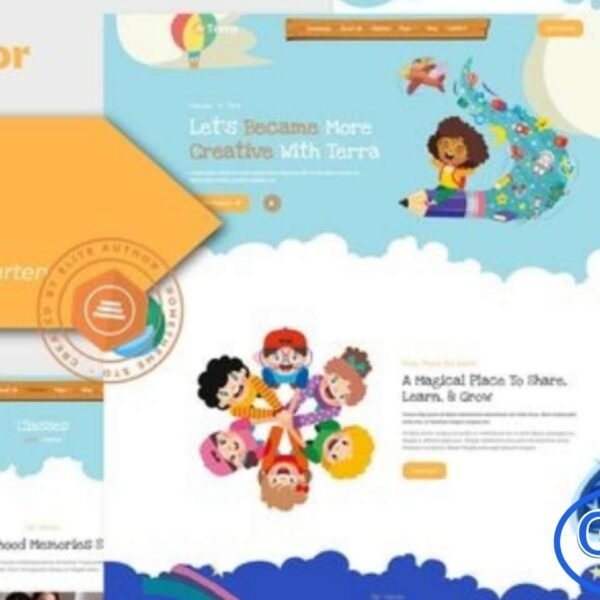 Terra – Child Care & Kindergarten Elementor Template Kit Terra is a beautifully designed Child Care & Kindergarten Elementor Template Kit created to help you build a warm, welcoming, and professional website with ease. Packed with 11+ pre-built templates, this kit offers a clean, modern, and fully responsive layout—perfect for showcasing early education programs, childcare services, preschool activities, and more.
