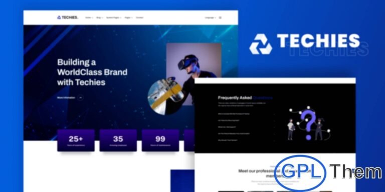Techies – Technology Branding Agency Elementor Pro Template Kit Techies is a premium Elementor Pro Template Kit designed for technology branding agencies, IT startups, SaaS companies, and digital innovation businesses. This modern and polished template kit helps you build a professional online presence that showcases your brand identity, services, and creative capabilities.
