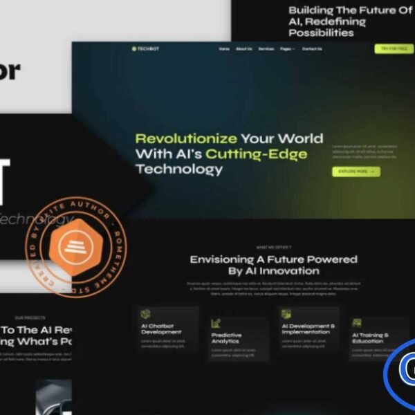 Techbot – Artificial Intelligence & Technology Services Elementor Template Kit Techbot is a professionally designed Elementor Template Kit crafted specifically for Artificial Intelligence and Technology Services websites. It offers a clean, modern, and innovative layout perfect for AI startups, machine learning platforms, tech service providers, data engineering companies, and automation-focused businesses. Built using Elementor’s intuitive drag-and-drop editor, Techbot makes it effortless to create a high-quality website without writing a single line of code.