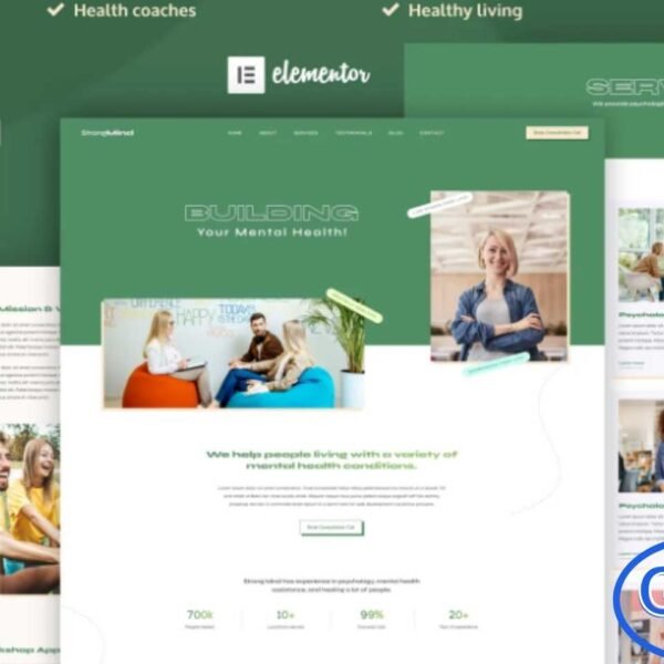 StrongMind – Mental Health & Psychologist Elementor Pro Template Kit StrongMind is a modern and professional Elementor Pro Template Kit designed for mental health professionals, psychologists, therapists, and counseling services. Perfect for creating a compassionate and engaging online presence, StrongMind allows you to showcase services, therapy programs, staff profiles, and client testimonials effectively.