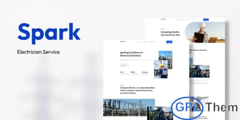 Spark – Electrician Service Elementor Template Kit Spark is a professional Elementor Template Kit designed for electrician services and electrical businesses. This kit enables you to quickly create a modern, responsive, and visually appealing website using the Elementor Page Builder plugin for WordPress.