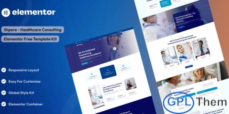 Sphere – Healthcare Consulting Elementor Template Kit Sphere is a professionally designed Healthcare Consulting Elementor Template Kit crafted to help you build a clean, modern, and fully responsive website without writing any code. Designed to work seamlessly with the Elementor Free version, this kit offers a polished layout ideal for healthcare consultants, medical advisors, clinics, wellness experts, and health-related service providers.