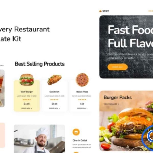 Spice – Fast Food & Delivery Restaurant Elementor Template Kit Spice is a dynamic and modern Elementor Template Kit designed for creating professional Fast Food & Delivery Restaurant websites with ease. Built using the powerful Elementor Page Builder, this kit allows you to launch a stunning restaurant site without writing a single line of code.