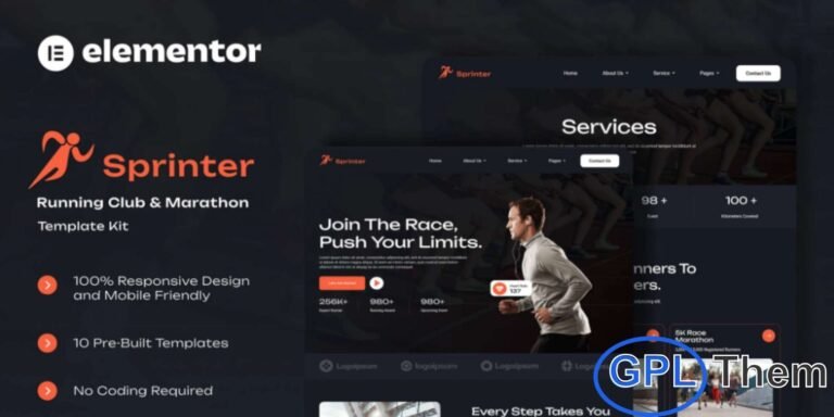 Sprinter – Running Club & Marathon Elementor Template Kit Sprinter is a powerful and modern Elementor Template Kit crafted for running clubs, marathon organizers, fitness groups, and sports communities that want to build an energetic and engaging online presence. Whether you're promoting athletic events, training programs, membership plans, or creating a hub for running enthusiasts, Sprinter provides everything you need to get started quickly.