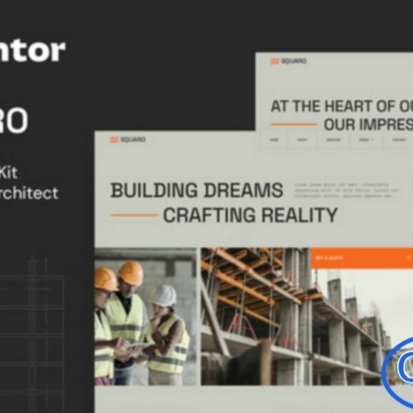 Squaro – Modern Construction & Architect Elementor Template Kit Squaro is a sleek and modern Elementor Template Kit designed to help you build a professional WordPress website for construction companies, building contractors, architectural firms, real estate agencies, interior designers, renovation experts, and other related industries.