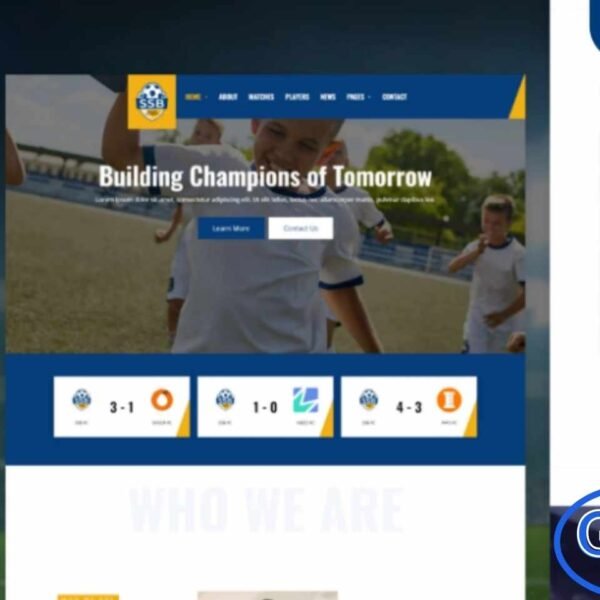 SSB – Football School & Club Elementor Template Kit SSB is a professionally crafted Elementor Template Kit designed specifically for football clubs, football academies, training schools, and sports communities. With its pixel-perfect layouts and clean modern styling, this kit ensures your website looks polished, flexible, and fully customizable to match your team’s branding.