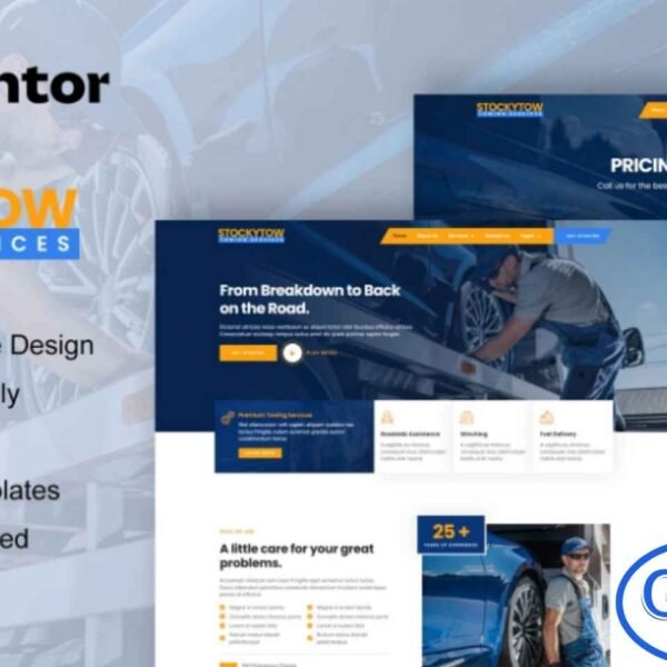 StockyTow – Towing Services Elementor Pro Template Kit StockyTow is a premium Elementor Pro Template Kit designed specifically for towing service websites. Whether you offer vehicle towing, motorcycle towing, roadside assistance, car repair, gas delivery, or any other automotive support service, this kit provides everything you need to build a professional and high-converting website with ease.