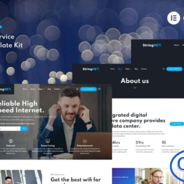 StringNET – Internet & Broadband Service Provider Elementor Template Kit StringNET is a modern and professionally designed Elementor Template Kit crafted specifically for Internet and Broadband Service Provider websites. Whether you're offering home broadband, fiber connectivity, satellite internet, or telecommunication services, this kit provides a clean and high-performance layout to elevate your online presence.