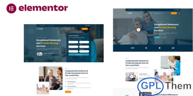 Susty – Homecare & Private Nursing Services Elementor Template Kit Susty is a beautifully designed Homecare & Private Nursing Services Elementor Template Kit crafted to help healthcare providers build a warm, trustworthy, and professional online presence. Perfect for senior care centers, elderly home care, retirement homes, and private nursing services, this kit offers a clean and compassionate layout tailored for health-related businesses.