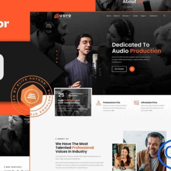 Suaro – Voice Over Services Elementor Template Kit Suaro is a professionally crafted Elementor Template Kit designed for voice-over artists, audio production studios, dubbing services, and audio agencies. Featuring 17+ pre-built templates, this kit offers a clean, modern, and fully responsive design that makes it easy to showcase your audio projects and service offerings.