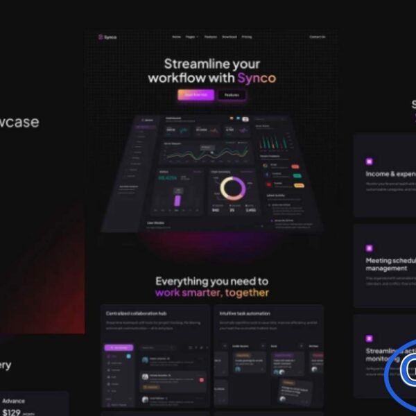 Synco – SaaS & Software Showcase Elementor Template Kit Synco is a modern Elementor Template Kit designed for showcasing SaaS products, software applications, and digital tools. Perfect for SaaS startups, IT services, app developers, cloud services, digital agencies, and software solutions, Synco allows you to create a professional, fully functional website with ease.