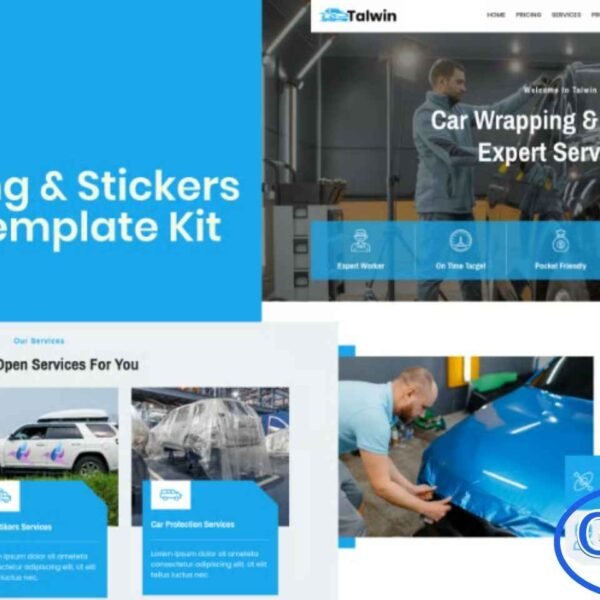 Talwin – Car Wrapping & Stickers Elementor Pro Template Kit Talwin is a modern and fully responsive Elementor Pro Template Kit designed for car wrapping, sticker services, and vehicle customization businesses. Perfect for automotive service providers, personal car shops, or company websites, Talwin features a clean, contemporary design with vibrant color combinations that capture attention.
