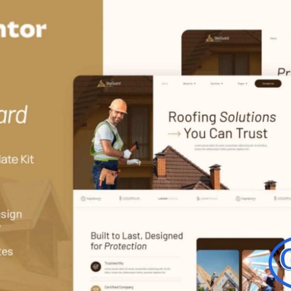 SkyGuard – Roofing Services Elementor Template Kit SkyGuard is a professional Elementor Template Kit designed specifically for roofing companies, contractors, and home improvement businesses. With a clean, modern, and fully responsive design, this kit helps you showcase roofing services, repair solutions, and project portfolios in a polished and engaging way.