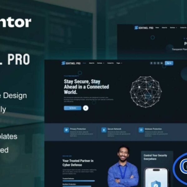 Sentinel – Cyber Security Services Elementor Pro Template Kit Sentinel is a powerful and modern Elementor Pro Template Kit designed for cybersecurity companies, IT security services, and cyber tech businesses. Featuring a sleek and professional layout, this kit helps you build a strong digital presence that highlights your expertise in protecting data, systems, and digital assets.