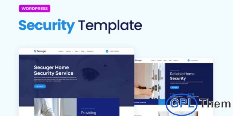 Secuger – Home Security Elementor Pro Template Kit Secuger is a premium Elementor Pro Template Kit designed specifically for home security systems, video surveillance services, and burglar alarm providers. Featuring a clean and modern design, this kit delivers everything you need to build a professional, trustworthy, and high-performing security service website.
