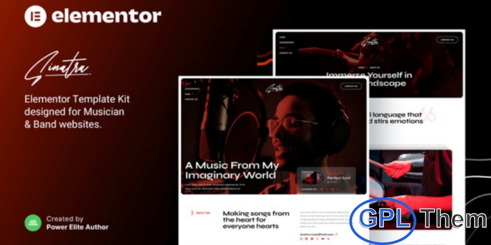 Sinatra – Musician & Band Elementor Template Kit Sinatra – Musician & Band Elementor Template Kit Sinatra is a sleek and modern Elementor Template Kit designed for musicians, bands, vocalists, record labels, music concerts, and music producers. Perfect for both emerging artists and established performers, Sinatra helps you create a professional, visually captivating website to showcase your music, albums, and events.