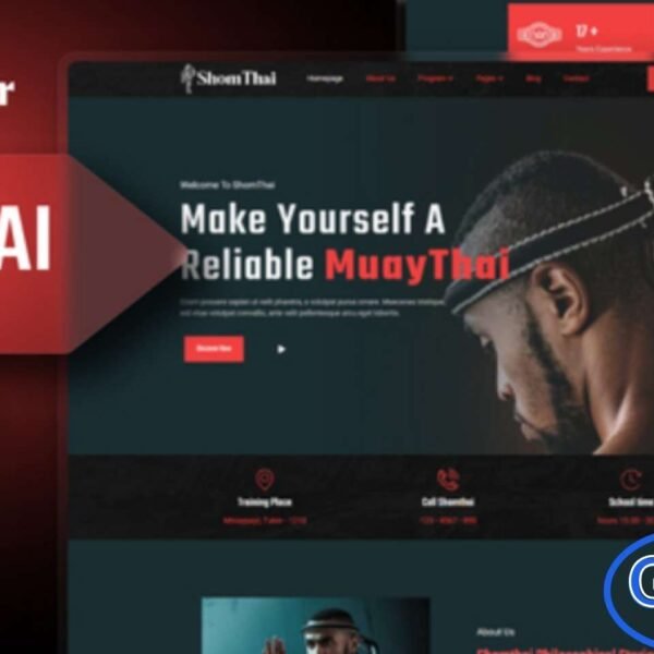 ShomThai – Martial Arts Elementor Template Kit ShomThai is a modern and dynamic Elementor Template Kit designed specifically for Muay Thai schools, martial arts academies, and fitness training centers. With 13+ ready-to-use templates featuring stylish and contemporary designs, ShomThai makes it easy to create a professional website that showcases classes, trainers, schedules, and events.