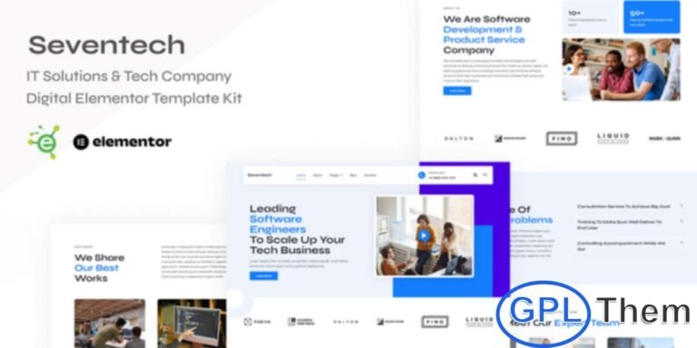 Seventech – IT Solutions & Tech Company Elementor Template Kit Seventech is a modern and professional Elementor Template Kit designed for technology companies, IT services, digital agencies, web developers, startups, and tech solution providers. With fully responsive layouts, Seventech ensures your website looks flawless across desktops, tablets, and mobile devices.