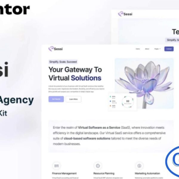 Sessi – SaaS & Virtual Agency Elementor Template Kit Sessi is a modern and versatile Elementor Template Kit designed for SaaS companies, virtual agencies, and tech-focused businesses. This kit allows you to quickly create a professional website using the Elementor Page Builder for WordPress, without any coding knowledge.
