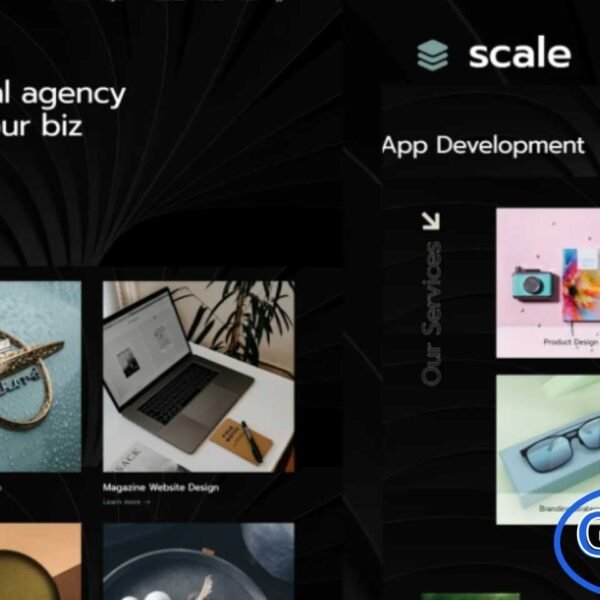 Scale – Creative Agency Elementor Template Kit Scale is a sleek and professional Elementor Template Kit designed for creative agencies, design studios, and digital service providers. Featuring a clean and modern dark-themed layout, Scale makes it easy to build a stylish and functional website that showcases your portfolio, services, and team.