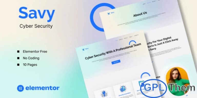 Savy – Cyber Security Elementor Template Kit Savy is a professional Elementor Template Kit designed for cybersecurity companies, IT security firms, and tech service providers. This kit includes a complete set of page layouts to help you quickly and easily build a modern, secure, and visually appealing website using the Elementor Page Builder for WordPress.