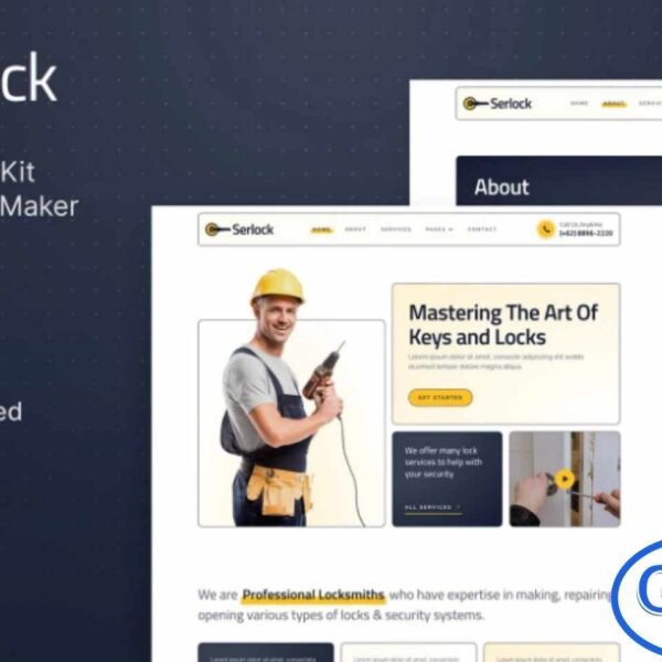 Serlock – Key Maker & Locksmith Service Elementor Template Kit Serlock is a professional and modern Elementor Template Kit designed for locksmiths, key makers, and home security service providers. Ideal for businesses offering lock repair, key duplication, smart lock installation, door repair, and other security solutions, Serlock provides a fully functional, visually appealing website.