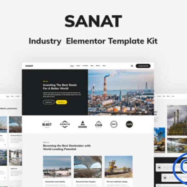 Sanat – Industry Elementor Template Kit Sanat is a modern and minimalist Elementor Template Kit designed for businesses in heavy industry, manufacturing, transport and logistics, and renewable energy sectors. With its clean, professional, and trend-forward design, Sanat helps you create a functional and visually appealing website that effectively showcases your services, projects, and expertise.