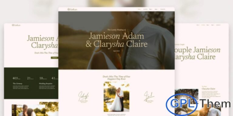 Sahkan – Wedding Invitation & Gallery Elementor Template Kit Sahkan is a beautifully designed Elementor Template Kit crafted for wedding invitations, event galleries, and celebration websites. Featuring a modern aesthetic with soft pastel tones and elegant gold accents, Sahkan creates a sophisticated and memorable online experience for your special day.